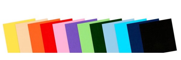Uni / Einfarbiges Papier Bögen / Farbsets div. Größen