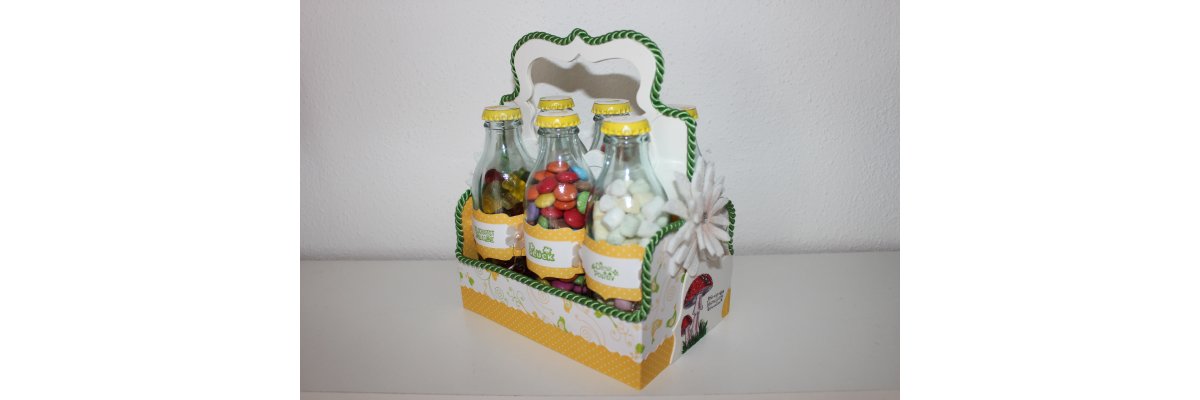süsses oder saures - in der Flasche - DIY Geschenk Dekoration Recycling Geschenkkiste gute Laune Macher