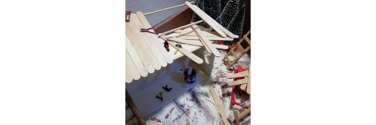 Eine Elfenbude entsteht - Elfentür Feeentür Zaubertür Tür für Elfen Weihnachtself Vorweihnachtszeit