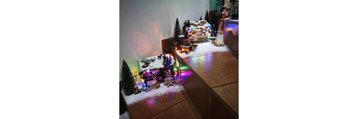 Mit Beleuchtung und Miniaturen zum Weihnachtszauber - Elfentür Feeentür Zaubertür Tür für Elfen Weihnachtself Vorweihnachtszeit
