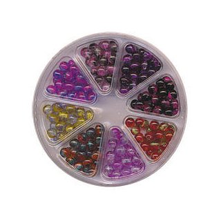 Perlen Multicolor bunte Perlen 6mm Durchmesser  / 1mm Lochdurchmesser