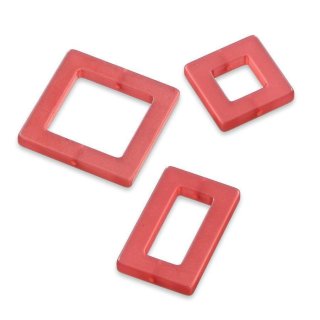 Polaris Mix rot Perlenmix Perlen Polarisperle Quadrat Rechteck geometrisch