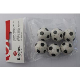 Polyresin Fu&szlig;ball Durchmesser 2,5 cm  Streudeko Fu&szlig;ball Ball 