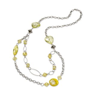 Schmuckset Perlenset für Trendline Kette Sunshine gelb silber farbend all incl.