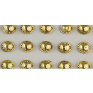 Selbstklebende Halbperlen 5 mm 80 Stück gold Punkte zum aufkleben Tropfen
