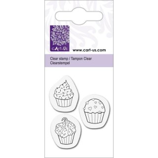 Silikonstempel Clear Stamp Ministempel Cupcake Muffin Kuchen Geb&auml;ck