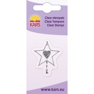 Silikonstempel Clear Stamp Ministempel Stern mit Herz