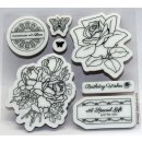 Urban Stamps Flower Doily aus der Serie Simply Floral Blumen Tags Handmade with