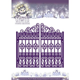 Yvonne Creations Magical Winter - Gate Tor Eingang Pforte Eisentor