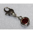 Charm Rund rot Strass Kettenanhänger...