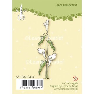 Clear Stamps Silikonstempel Leane Creatief Callas Blume Blüte 3 Calla Blüten