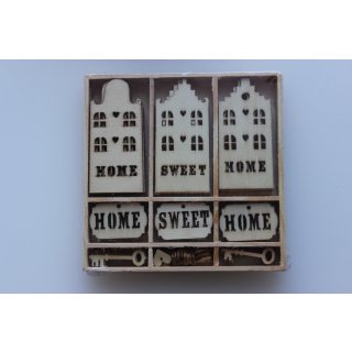 Holz Silhouettenschnitt 55 Laserstanzteile Holz Home Sweet Home Schlüssel Schild