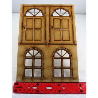 MDF Holz SilhouettenschnittTüren Tür Fenster Rundbogen