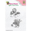Silikonstempel Clear Stamp Nellie Flowerpots IFS003...