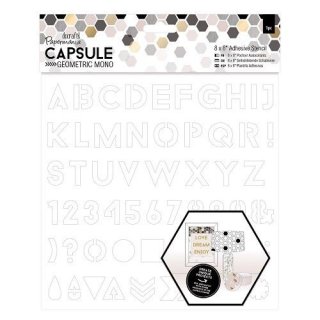 Stencil selbstklebende Schablone Capsule Geometric Mono Buchstaben Alphabet