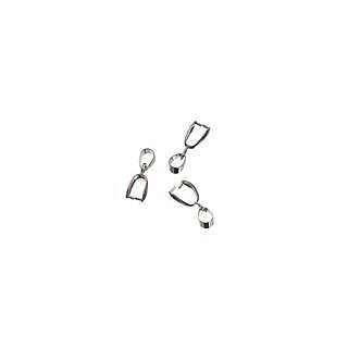 3 silberfarbende Collier-Schlaufen Collier Schlaufe groß Nickelfrei