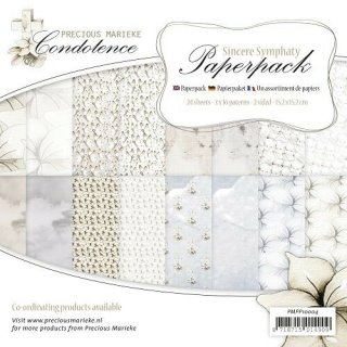24 Scrapbooking Papier 15,2x15,2 cm Precious Marieke Condolence Glaubensmotive