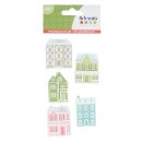 3D Deko Sticker Aufkleber Embellischment Ziersticker Home sweet Home Haus 3D