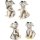 4 Stück Polyresin Streudeko Dekoartikel Miniatur Hunde 3CM zum verbasteln