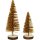 5 Tannen gold glitzer 2 Größen Weihnachtsbaum Miniatur für Minigarten Puppenhaus