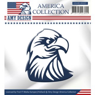 Amy Design Stanzschablone America Collection Eagel Wei&szlig;kopfadler Adlerkopf 