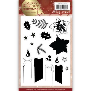 Clear Stamps Silikonstempel Precious Marieke Merry and bright christmas candle
