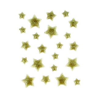 Deko Epoxy Sticker Aufkleber Ziersticker Weihnachtsschmuck Glitzer gold Sterne