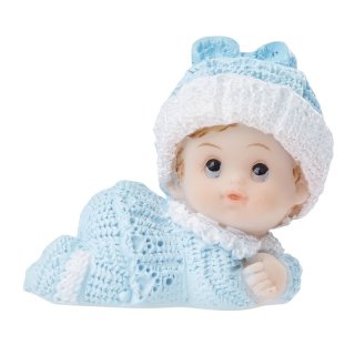 Deko Miniatur Baby Boy II Polyresin Geburt Taufe Kinderwunsch Puppenhaus