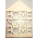 Holz Silhouettenschnitt Haus - Home sweet Home -...