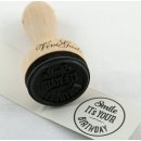 Holzstempel Stempel 3cm Durchmesser Beschriftung smile...