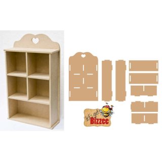 lets get Bizzee Regal Schrank Buffet Stecksystem aus MDF Puppenhaus Möbel