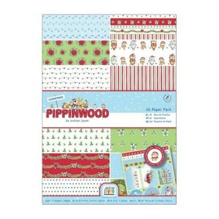 Paket A4 Scrapbooking Papier Pippinwood Christmas 160921 - ges. 26 Blatt 160gsm