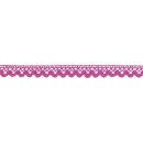 Ribbon 2 Meter Band Spitze Baumwollspitze selbstklebend Häkelborte pink 84564