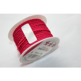 Ribbon 4 Meter Kordel Zierband 2mm Durchmesser pink / d. rosa Zierkordel Band