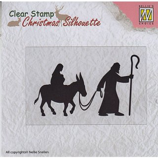 Silikonstempel Clear Stamp Silhouet Nellie Snellen nativity Weg nach Bethlehem