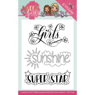 Silikonstempel Clear Stamp Yvonne creations sweet girls Serie Texts Schriftzüge