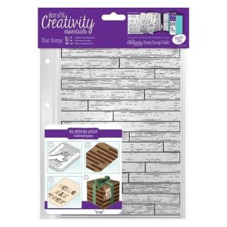 Silikonstempel Clear Stamps docrafts Creativity Wooden Boards Background  A5