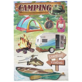 Sticker Aufkleber Embellischment Ziersticker Deko Sticker Camping Reise Boot