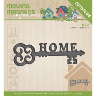 Yvonne Creations Stanzschablone Moving Madness - Key Home Schlüssel mit Home