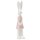 1 Keramik Hase farbe rosa/weiß 9,5 cm hoch Streudeko Deko Miniatur Minigarten