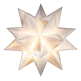 Bascetta-Stern transparent weiß 15x15 cm Stern Weihnachten Bascettastern Set