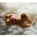3 Deko Miniatur Baby Mädchen Girl Rosa Geburt Taufe...
