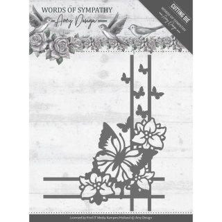 Amy Design Stanzschablone  Words of Sympathy - Sympathy Corner Schmetterlinge