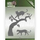 Amy Design Stanzschablone Wild Animals 2 Panther auf Baum...