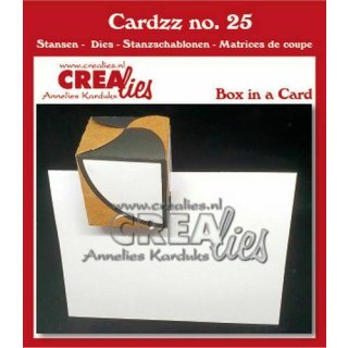 Crealies Cardzz Box in a card Schachtel Box Giftcard Stanzschablone