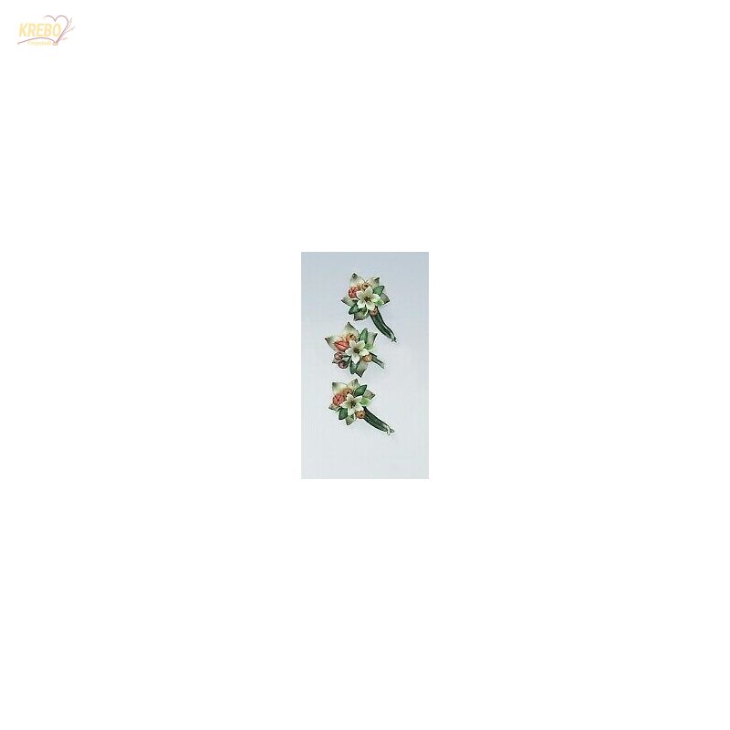 Melody Jane Puppenhaus-Tapete Französisch Bouquet Rouge – 3er Set Für Miniatur-Dekoration Im Maßstab 1:12