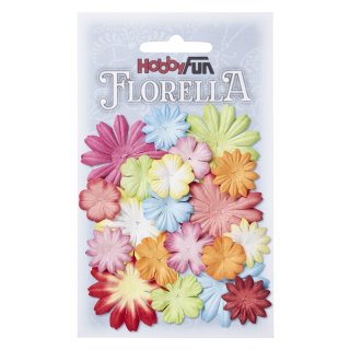 Deko Minigarten Puppenhaus Streudeko 200 Florella Blüten Mix aus Maulbeerpapier