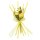Deko Rosen Sträusschen gelb 168 einen Zweig Dekozweig Kunstblume Strauss