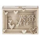 Holz Bausatz 3D Geschenkbox Love Hochzeit Honeymoon Geldgeschenk Spardose