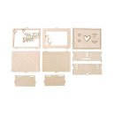 Holz Bausatz 3D Geschenkbox Love Hochzeit Honeymoon Geldgeschenk Spardose